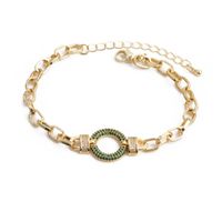 Nihaojewelry Hiphop Style Multicolor Zircon Single Ring Bracelet Wholesale Jewelry sku image 1