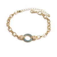 Nihaojewelry Hiphop Style Multicolor Zircon Single Ring Bracelet Wholesale Jewelry sku image 5