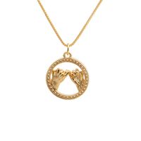 Nihaojewelry Fashion Gesture Pendant Zircon Necklace Wholesale Jewelry sku image 11