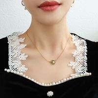 Wholesale Jewelry Emerald Pendant Titanium Steel Necklace Bracelet Set Nihaojewelry sku image 21