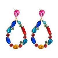 Wholesale Jewelry Fashion Drop-shaped Color Rhinestone Alloy Earrings Nihaojewelry main image 6