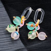 Nihaojewelry Colorful Bubble Long Round Ball Earrings Wholesale Jewelry main image 4