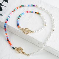 Wholesale Jewelry Pearl Soft Ceramic Necklace Bracelet Two-piece Nihaojewelry main image 3