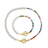 Wholesale Jewelry Pearl Soft Ceramic Necklace Bracelet Two-piece Nihaojewelry main image 6