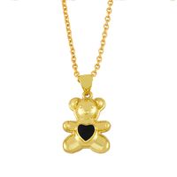 Nihaojewelry Dripping Oil Heart Shape Bear Necklace Wholesale Jewelry main image 4
