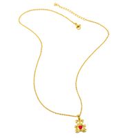 Nihaojewelry Dripping Oil Heart Shape Bear Necklace Wholesale Jewelry main image 3