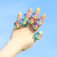Wholesale Jewelry Resin Acrylic Blooming Smiley Ring Nihaojewelry main image 5