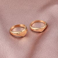 Wholesale Jewelry Korean Heart-shape Plain Copper Ring Nihaojewelry main image 4
