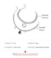 Nihaojewelry الرجعية مزدوجة طبقة القلب نجمة سلسلة خلخال المجوهرات بالجملة main image 6