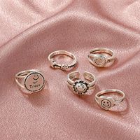 Wholesale Jewelry Korean Simple Geometric Smiley Face Open Ring Nihaojewelry main image 3