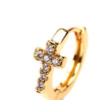 Wholesale Jewelry Fashion Cross Copper Inlaid Zircon Earrings Nihaojewelry main image 4