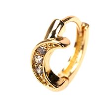 Wholesale Jewelry Fashion Moon Copper Inlaid Zircon Earrings Nihaojewelry main image 4