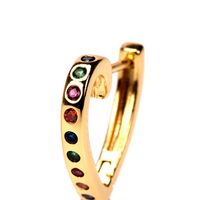 Wholesale Jewelry Fashion Hollow Heart-shape Copper Inlaid Zircon Earrings Nihaojewelry main image 4