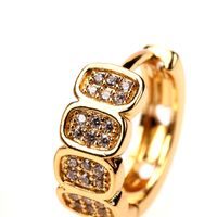 Wholesale Jewelry Fashion Geometric Copper Inlaid Zircon Asymmetric Earrings Nihaojewelry main image 4