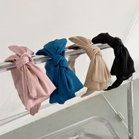 Wholesale Jewelry Simple Satin Bowknot Broad-brimmed Hairband Nihaojewelry main image 1