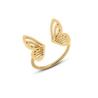 Vente En Gros Bijoux Papillon Creux Ouvert Bague En Acier Titane Nihaojewelry main image 6
