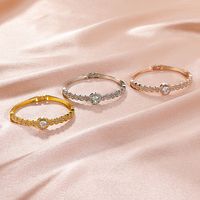 Wholesale Jewelry Retro Diamond Heart Bracelet Nihaojewelry main image 5
