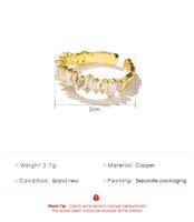 Wholesale Jewelry Square Zircon Irregular Copper Ring Nihaojewelry main image 4