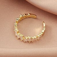 Wholesale Jewelry Square Zircon Irregular Copper Ring Nihaojewelry main image 6