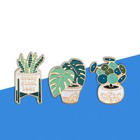 Wholesale Jewelry Cartoon Potted Plant Brooch Nihaojewelry main image 1