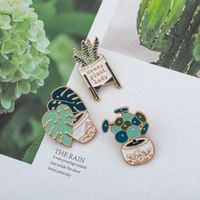 Wholesale Jewelry Cartoon Potted Plant Brooch Nihaojewelry main image 3