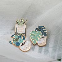 Wholesale Jewelry Cartoon Potted Plant Brooch Nihaojewelry main image 5
