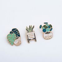 Wholesale Jewelry Cartoon Potted Plant Brooch Nihaojewelry main image 6