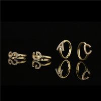 Wholesale Jewelry Copper Micro-inlaid 26 English Alphabet Ring Nihaojewelry main image 3