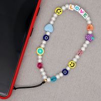 Ethnic Creative Love Letter Beads Short Mobile Phone Lanyard main image 5