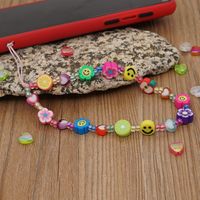 Simple Ethnic Smiling Face Woven Beaded Mobile Phone Chain main image 4