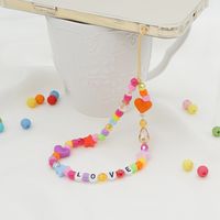 Ethnic Candy Color Mixed Beads Short Mobile Phone Lanyard main image 5