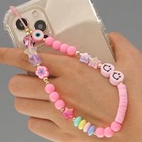 Ethnic Bohemian Pink Smiley Mobile Phone Chain main image 1