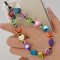 Personality Fashion Smiley Face Beads Mobile Phone Lanyard main image 1