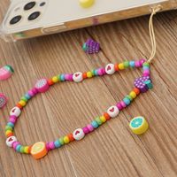 Personality Fashion Hand-woven Color Beaded Mobile Phone Lanyard main image 4