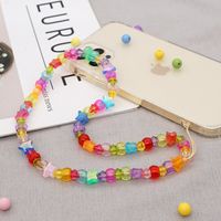 Ethnic Simple Candy Color Beaded Mobile Phone Lanyard main image 4