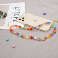 Ethnic Simple Candy Color Beaded Mobile Phone Lanyard main image 5
