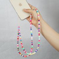 Bohemian Colored Soft Ceramic Abacus Beads Mobile Phone Chain main image 4