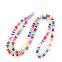 Bohemian Colored Soft Ceramic Abacus Beads Mobile Phone Chain main image 6