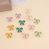 Korean Style Multicolor Butterfly Earrings main image 1