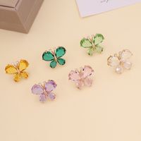 Korean Style Multicolor Butterfly Earrings main image 3