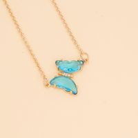 Wholesale Fashion Multicolor Butterfly Pendent Copper Necklace main image 4