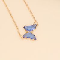 Wholesale Fashion Multicolor Butterfly Pendent Copper Necklace main image 5