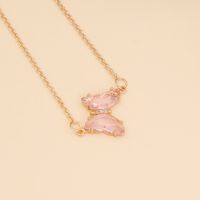 Wholesale Fashion Multicolor Butterfly Pendent Copper Necklace main image 6