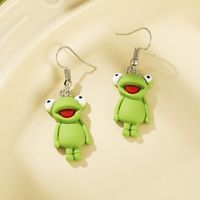 Fashion Green Frog Earrings Wholesale main image 1