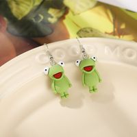 Fashion Green Frog Earrings Wholesale main image 5
