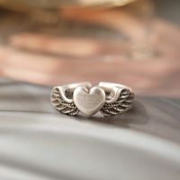 Retro Heart Crying Face Expression Alloy Ring Wholesale main image 4