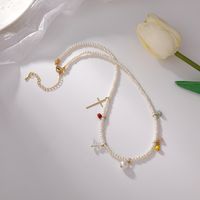 Collier De Perles De Gland Pendentif Géométrique À La Mode main image 4