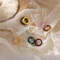 Simple Geometric Candy Color Acrylic Ring Wholesale main image 1