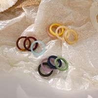 Simple Geometric Candy Color Acrylic Ring Wholesale main image 6