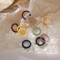 Simple Geometric Candy Color Acrylic Ring Wholesale main image 5
